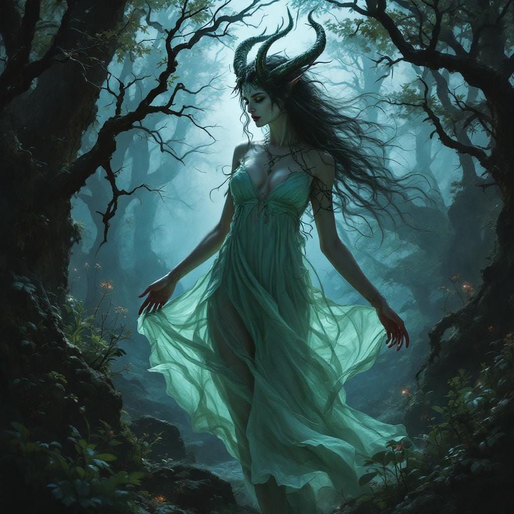Roman Faun in Mystical Forest, in Rutkowski Style