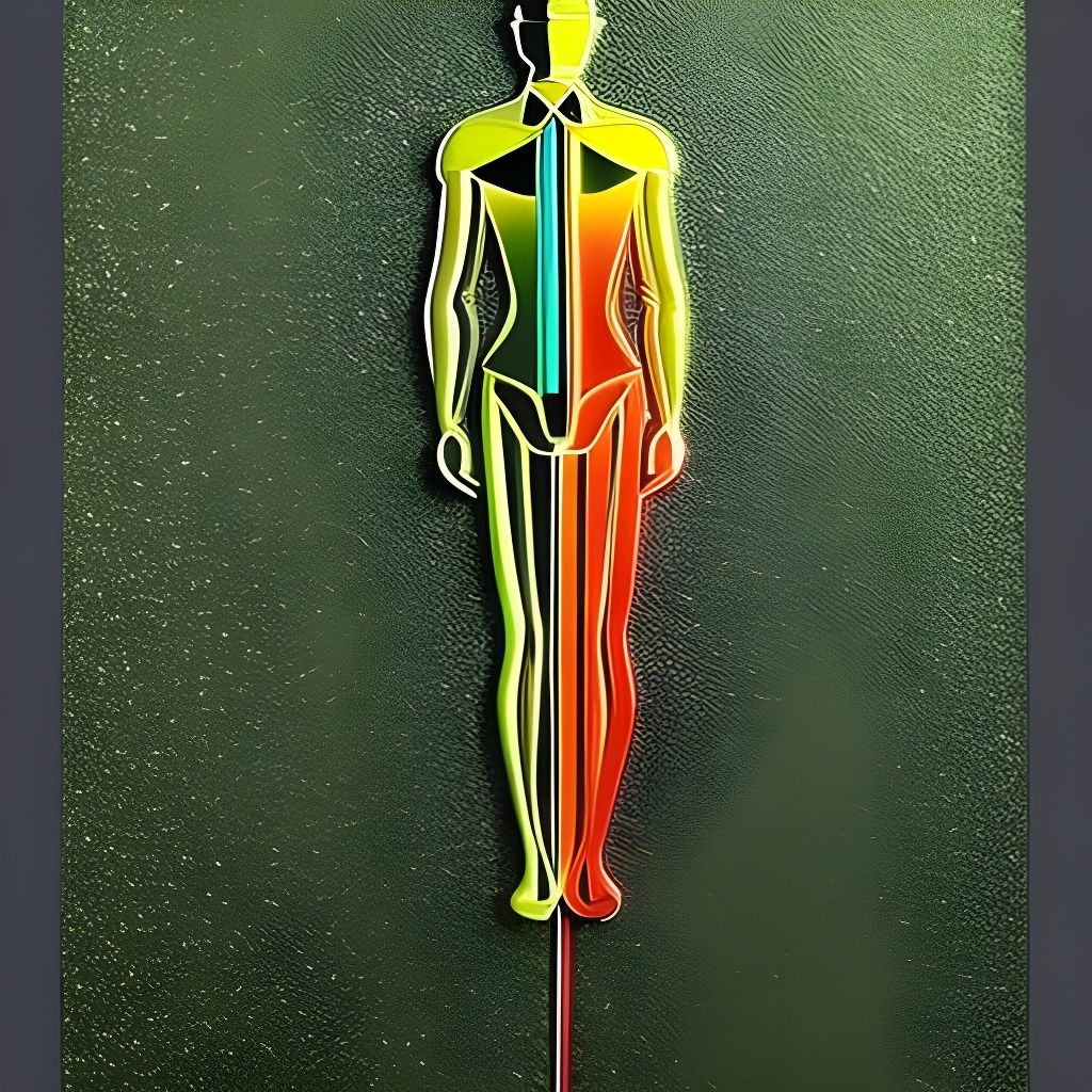 Elegant Man Amidst Botanical Traffic Light