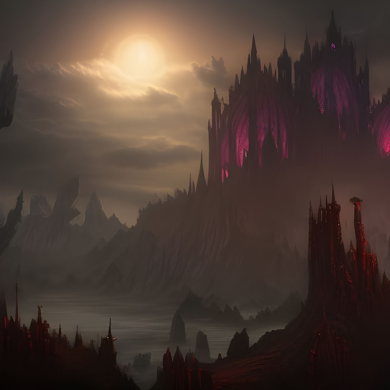 Vampire Coven: Detailed Matte Painting in 8k