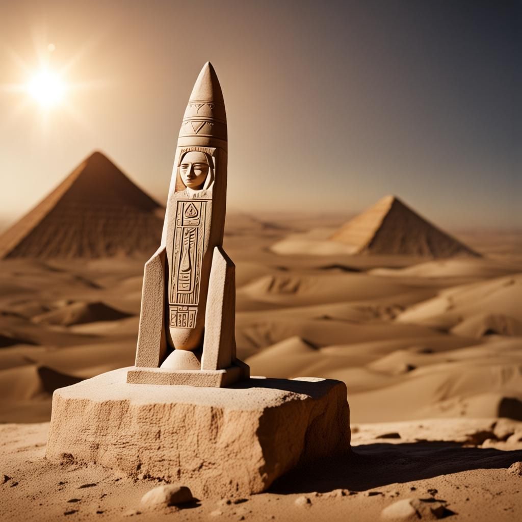 Egyptian Artifact: Launching a Rocket to the Moon