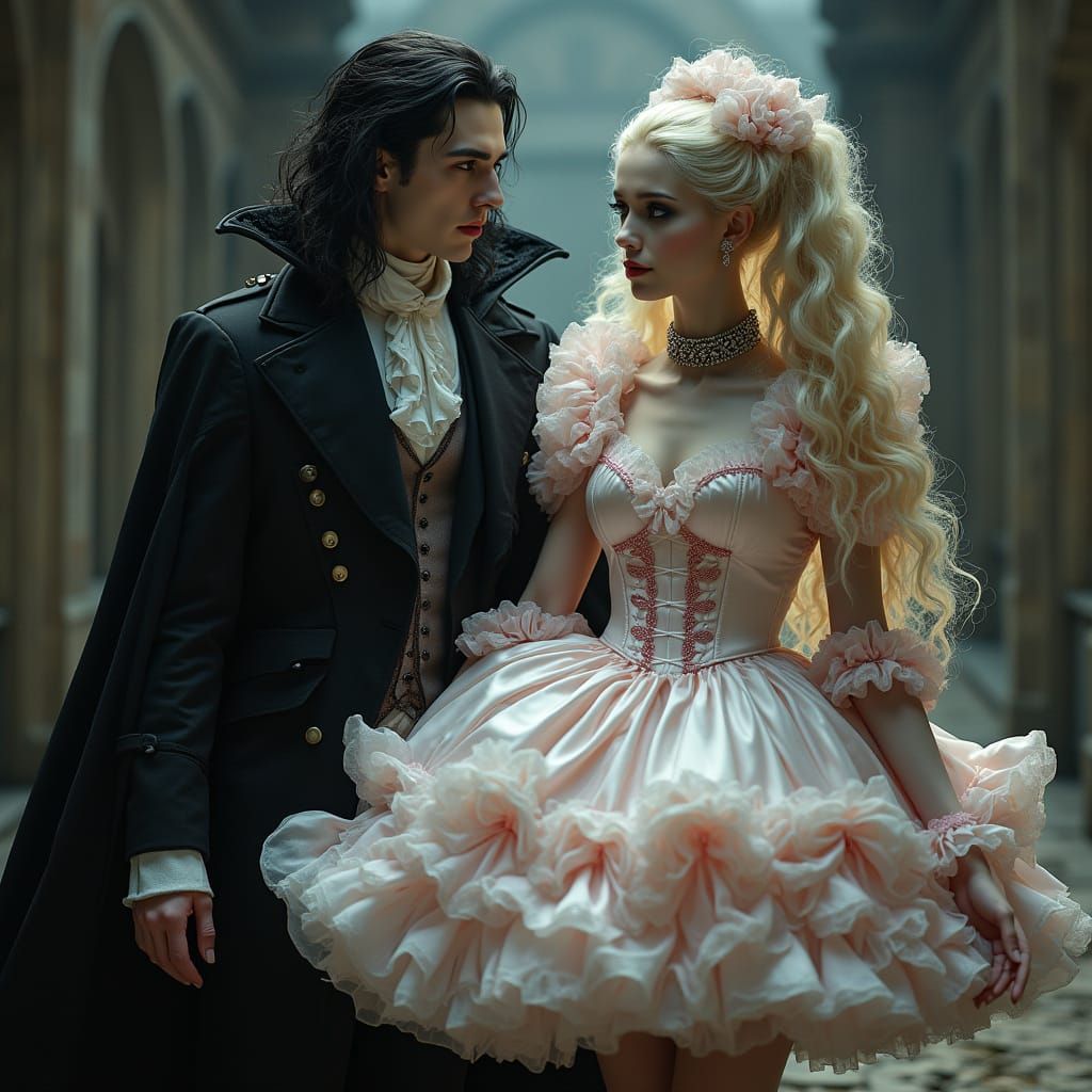 Dark Vampire King and Whimsical Bride