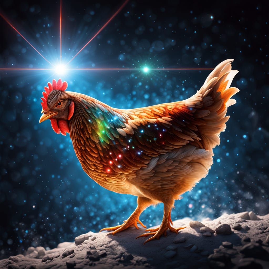 Diamonds Reflecting Light and Galaxy Nebula