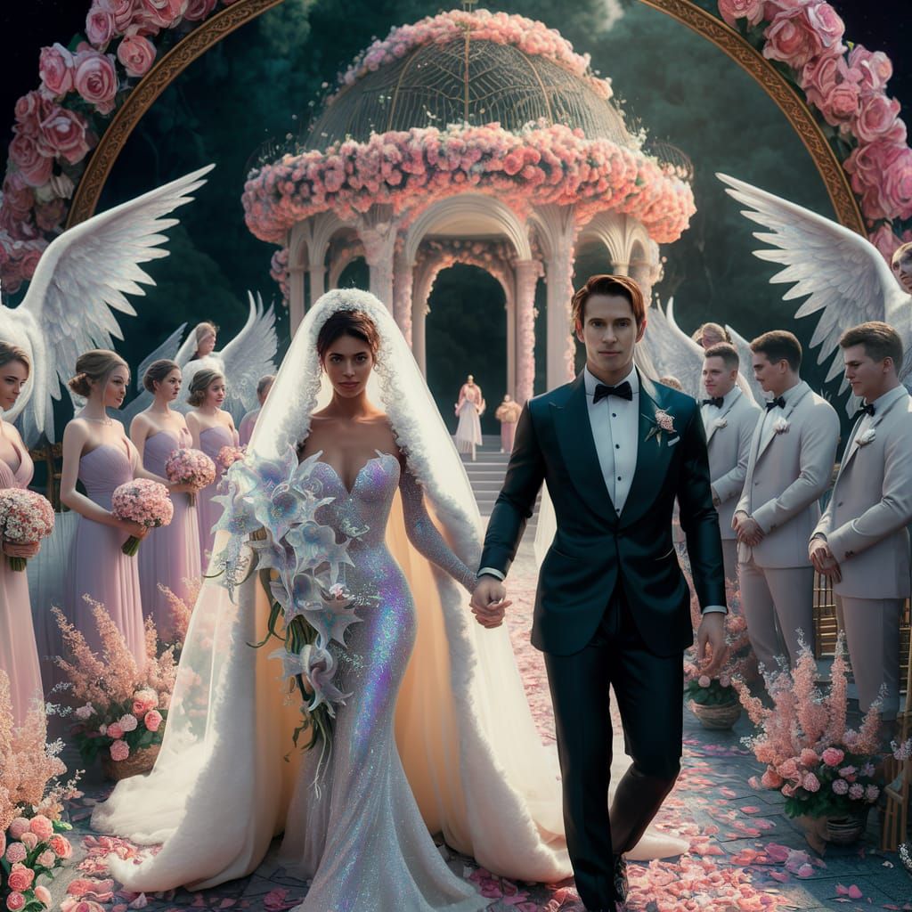 Celestial Wedding Scene in Detailed Matte Painting