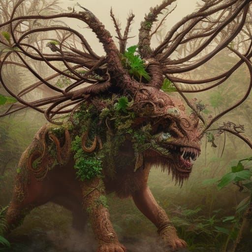 Majestic Earth Elemental Portrait in 8K Resolution