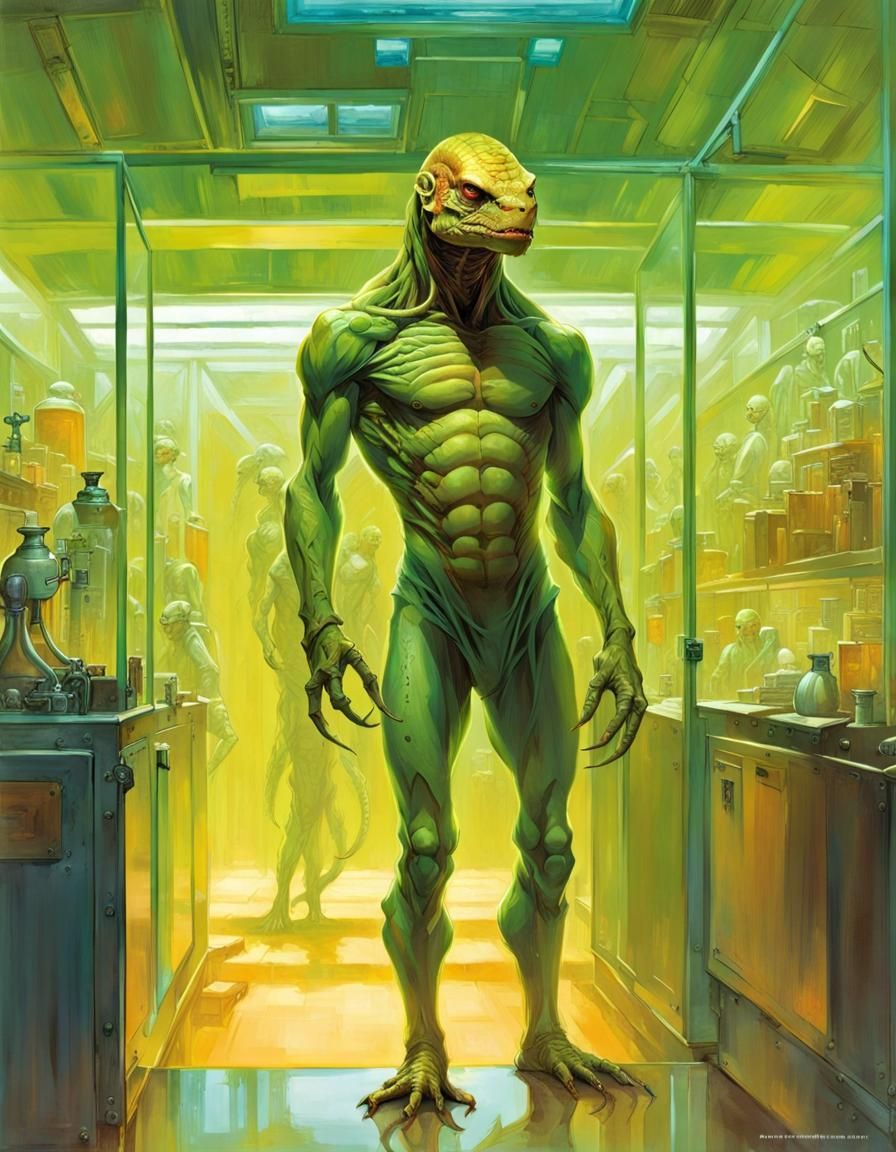 Biopunk Mutant in Containment Unit, by Martinière, Bell, and...