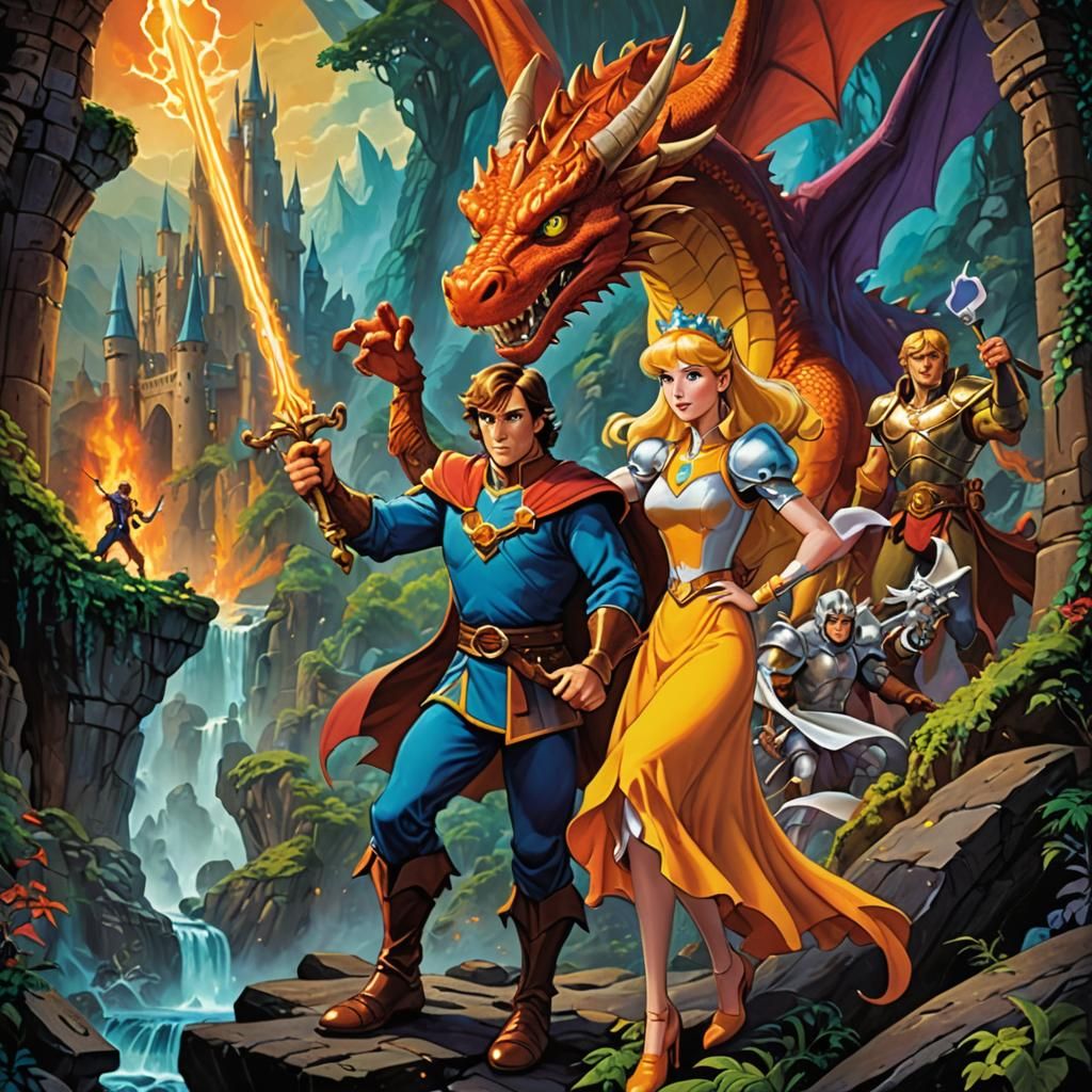 Dragon's Lair the iconic 1983 game with Dirk the knight resc...