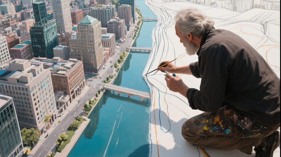 3D City Mural Blends Art and Reality