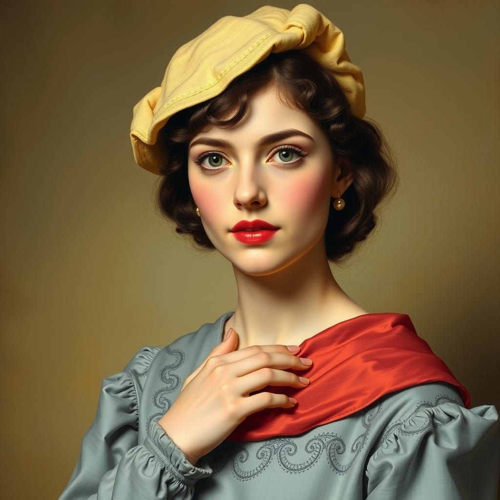 Southern Belle in Elegant Gilded Age Attire