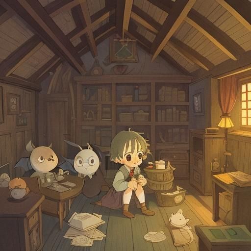 Boy with attic spirits