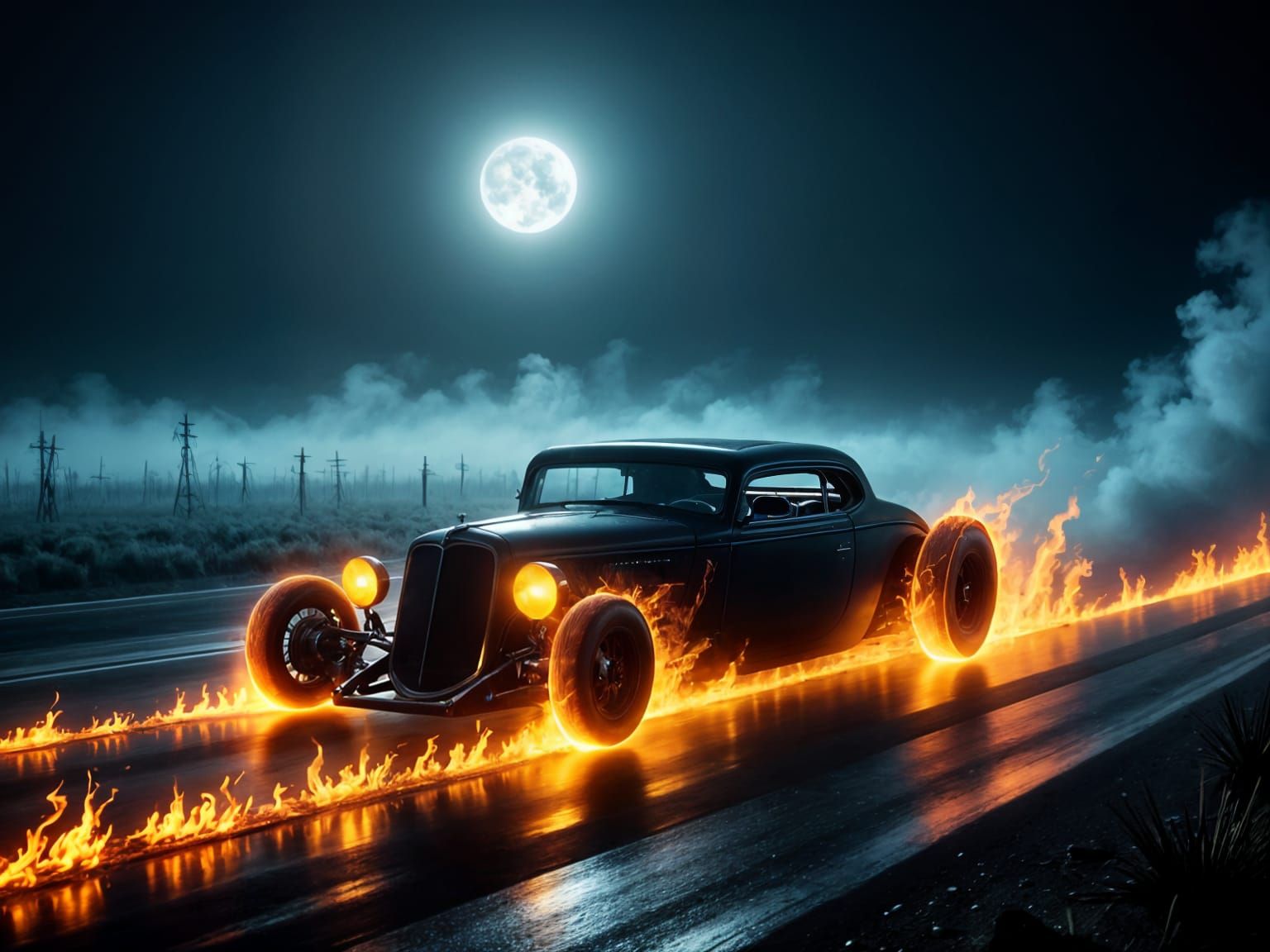 Midnight Ghostly Drag Race on Cursed Runway