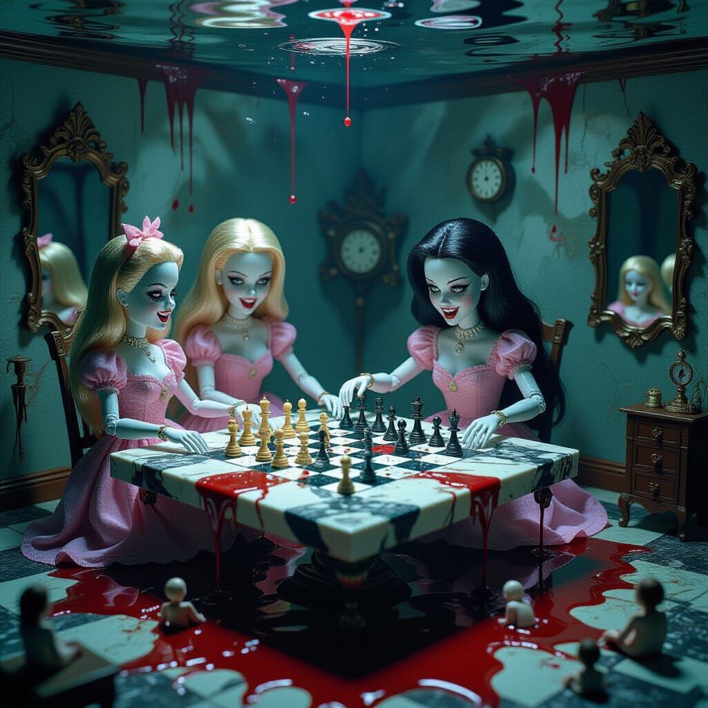 Nightmarish Chess Game with Murderous Dolls