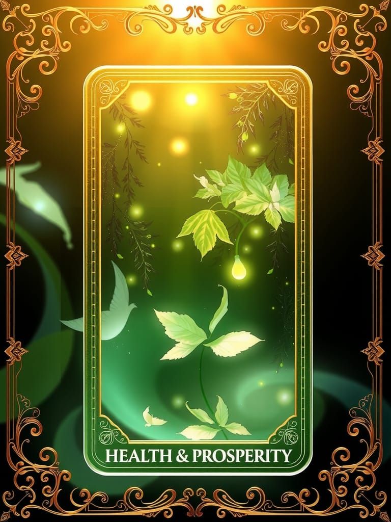 Holographic Glass Tarot Card in 3D Style