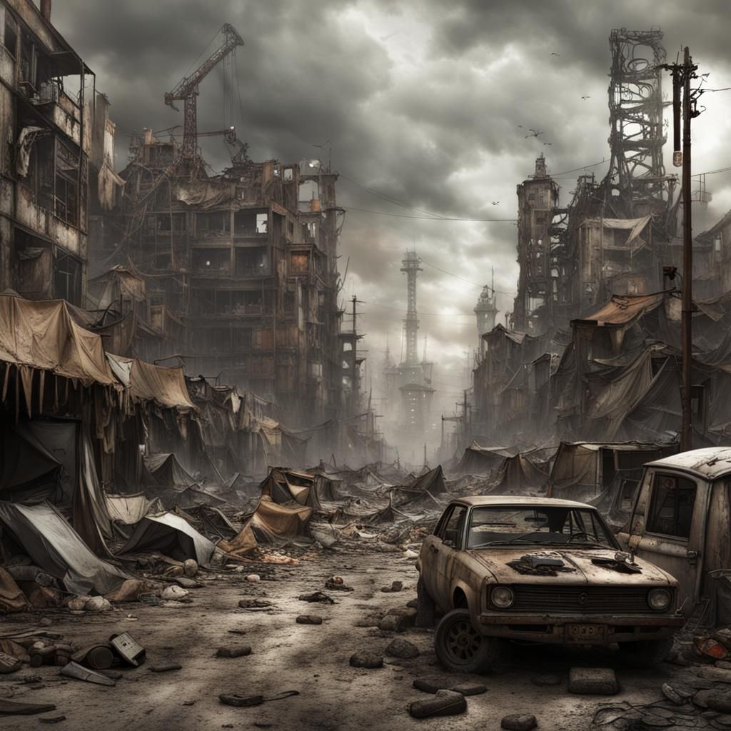 Post-Apocalyptic Wonderland: A Surreal Wasteland