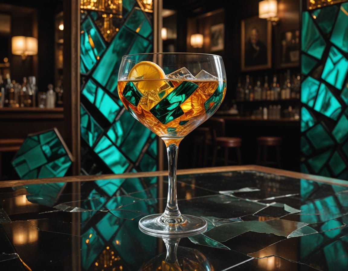 Cubist Elegy in a Mysterious Bar