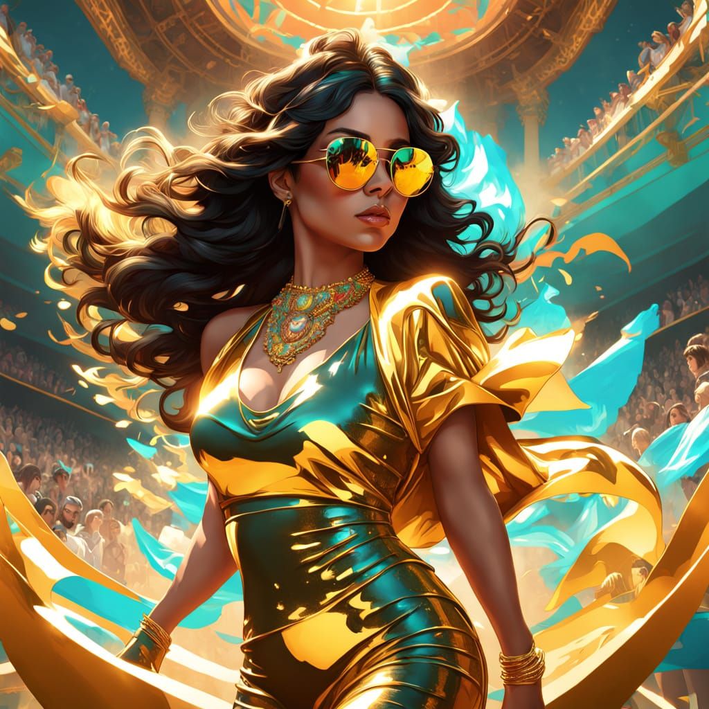 Concert Streaker in Hyperdetailed Digital Art