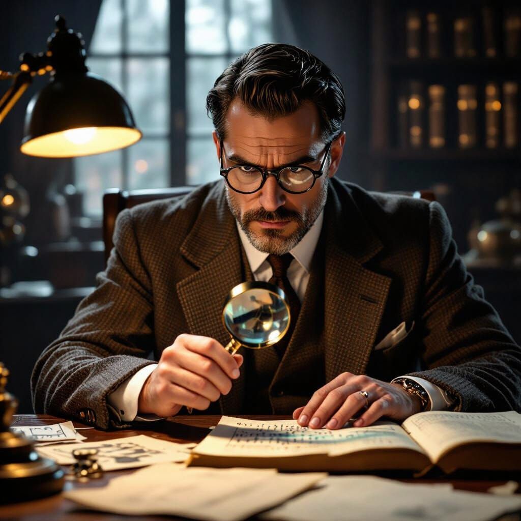 1920s Noir Sleuth Deciphers Cryptic Message in Study