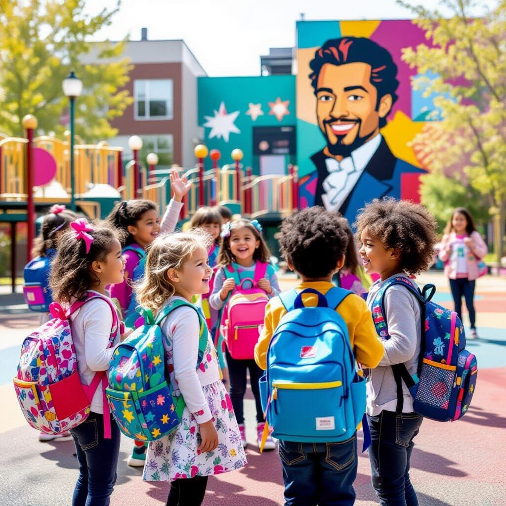 Preschoolers' First Day, Hamilton Musical-Inspired Art