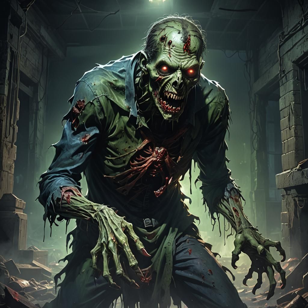 Zombie Ghoul Horror Concept Art