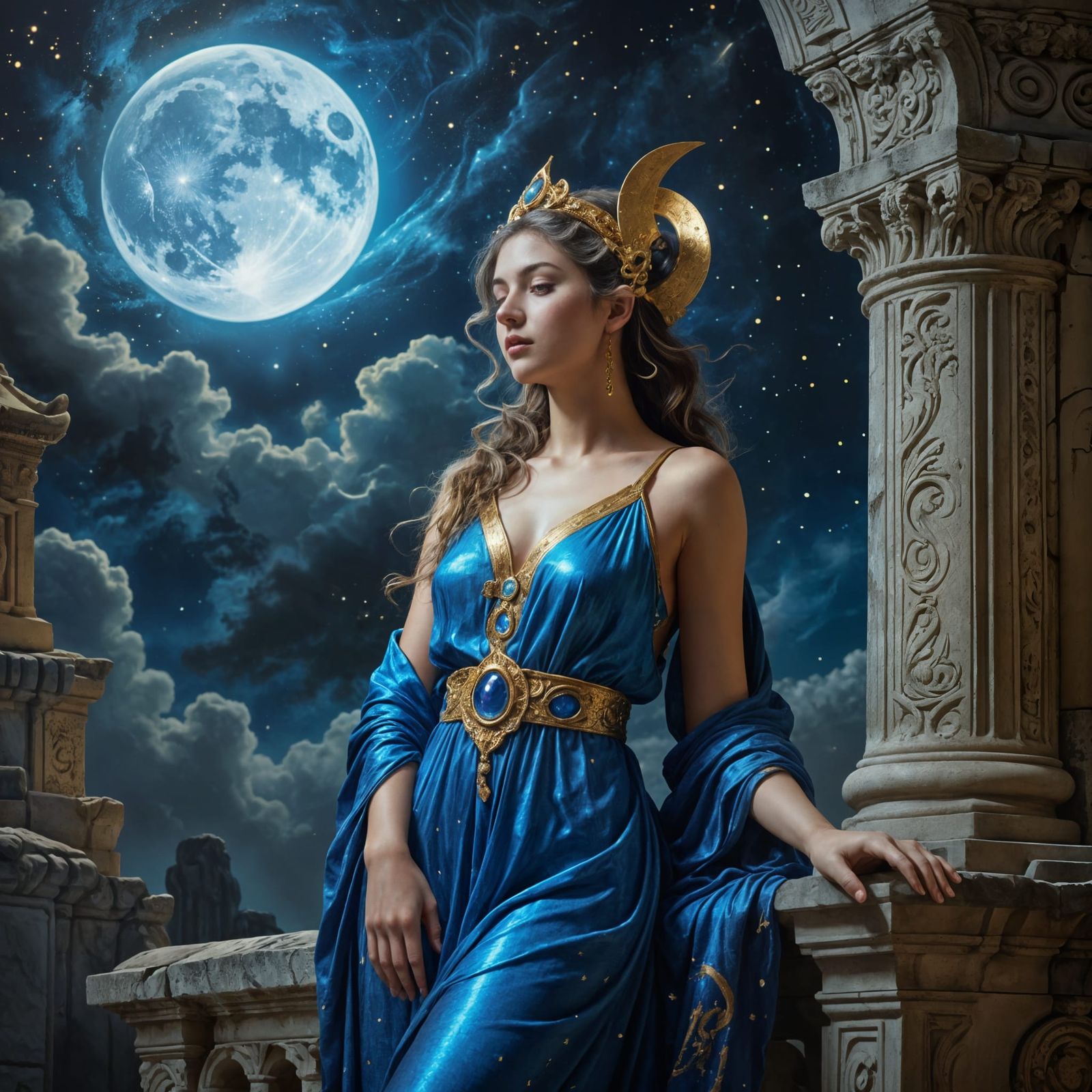 Ethereal Goddess of the Lunar Temple