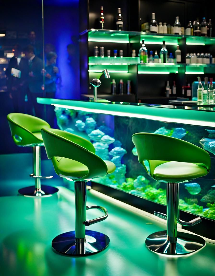 Futuristic Interior in Frutiger Aero Style