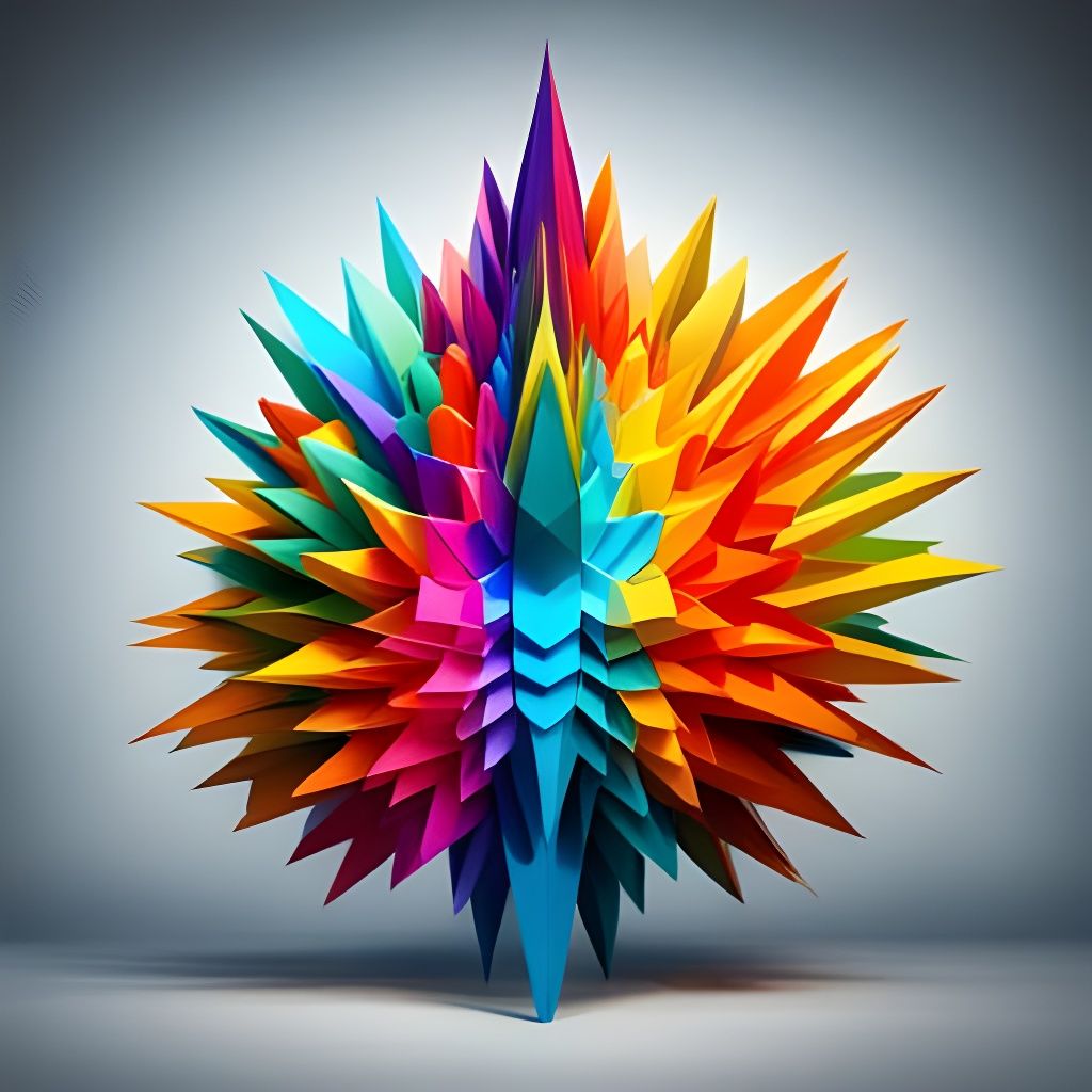 Colorful 3D Geometric Art Design