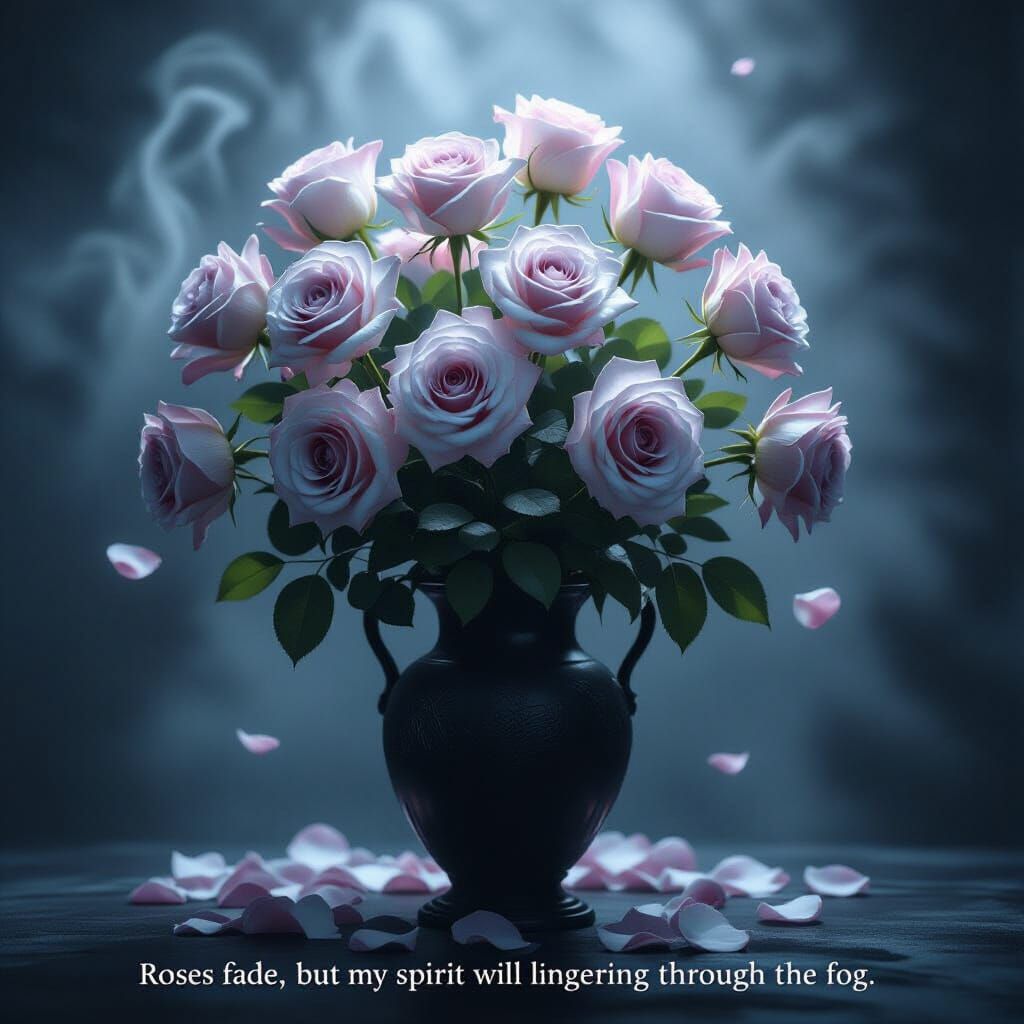 Ethereal Roses Fade into Mist