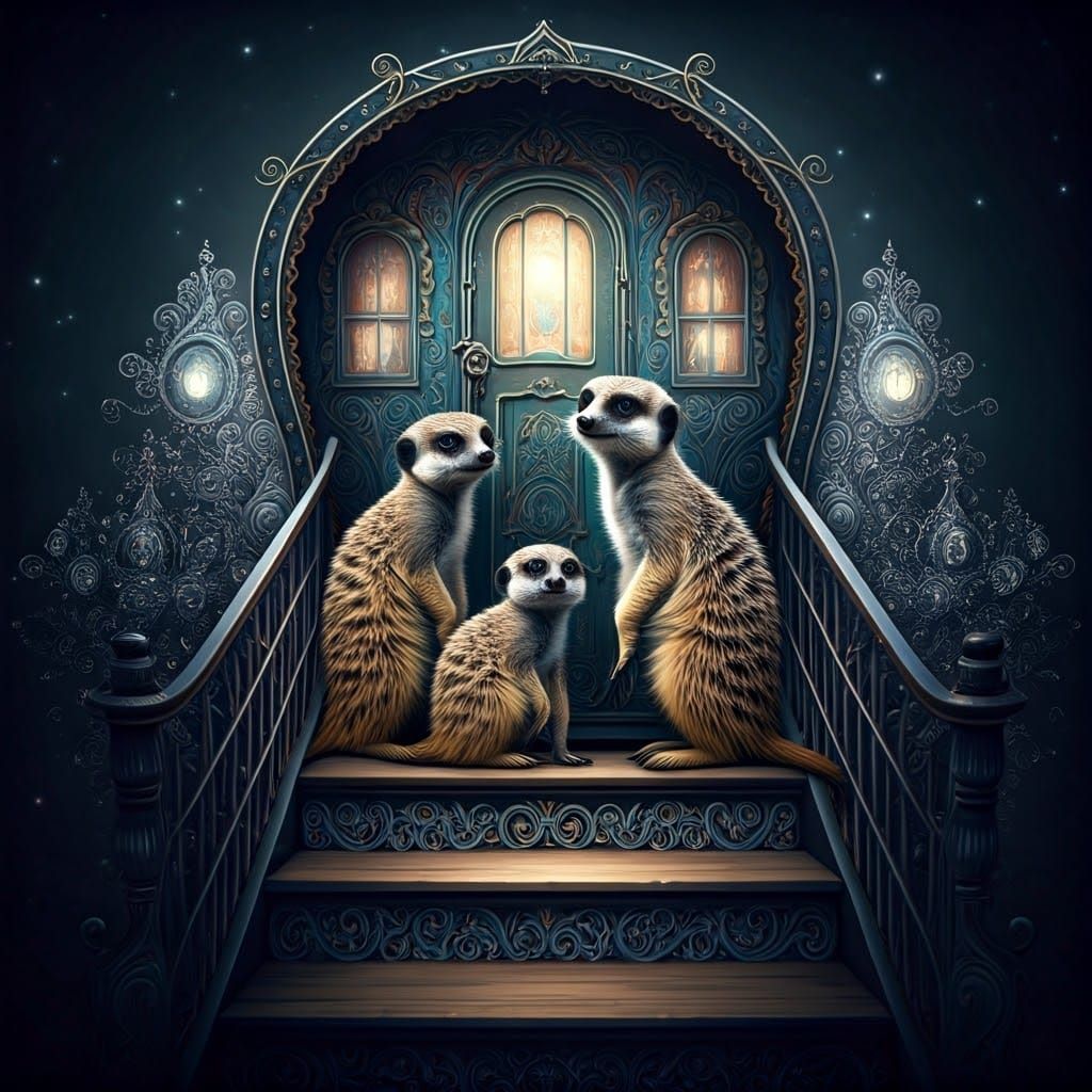 Meerkat Family's Gypsy Caravan Dreamscape in 3D
