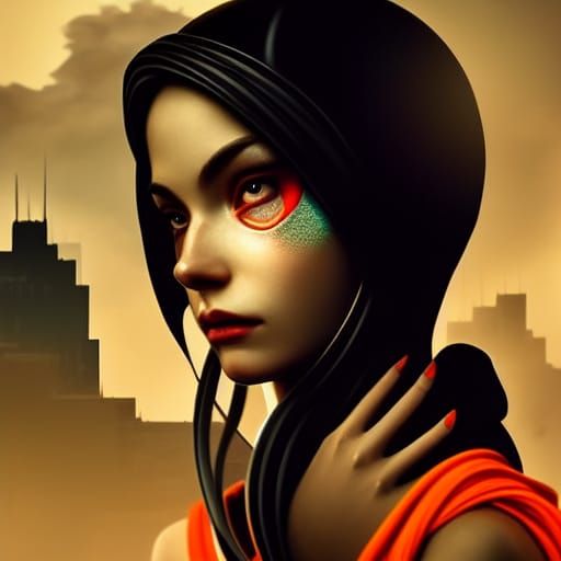 Smog Portrait in Hyperdetailed Digital Art Style