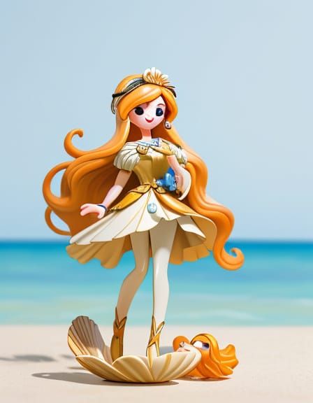 Venus from 'The Birth of Venus' as Playmobil Doll in Fine Ar...