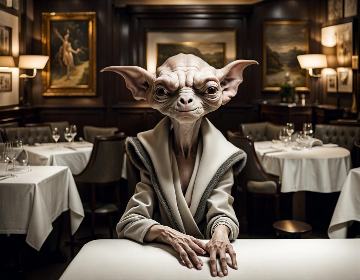 Surreal Alien Restaurant Celebration: Bizarre Art, Hyperreal...
