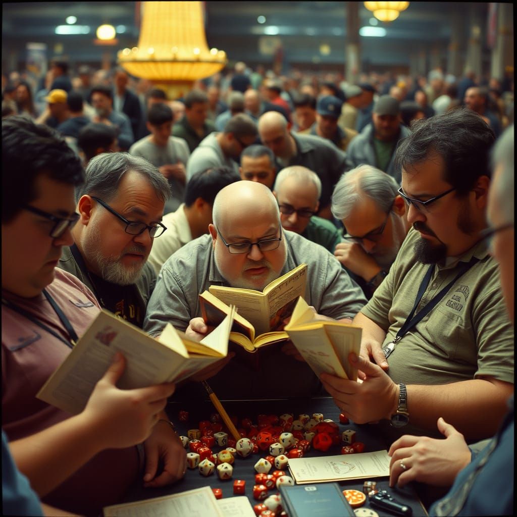 Intense Dungeons and Dragons Game at Convention