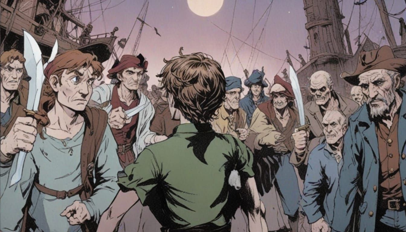 Peter Pan Faces Doom in Moody, Atmospheric Pirate Scene
