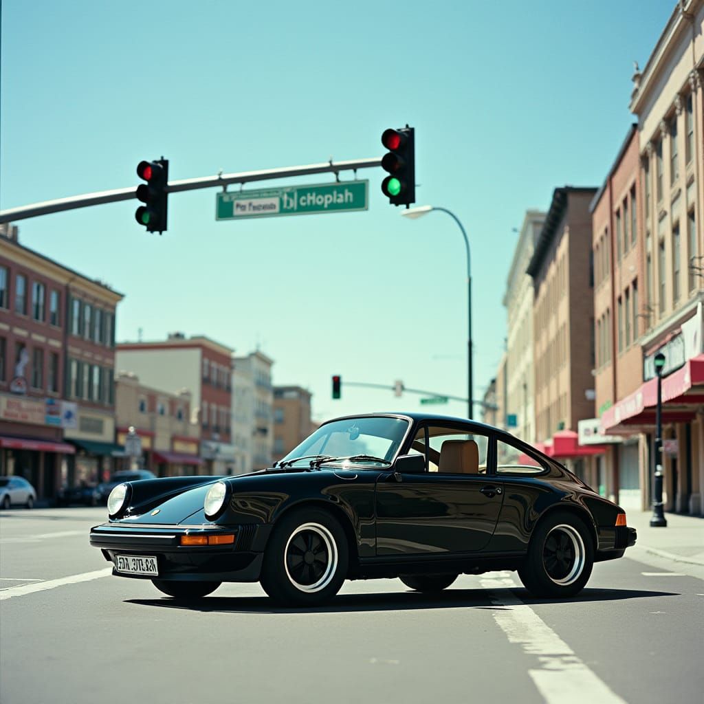 Classic Porsche 911 SC in Urban Hyper-Realism