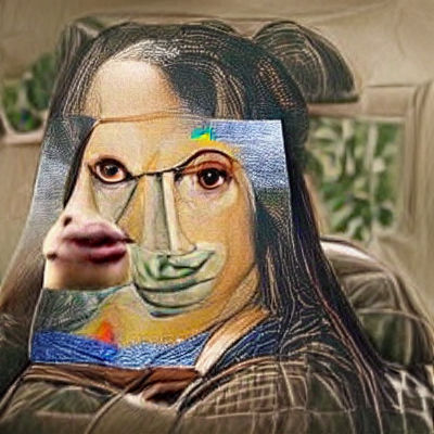 Mona Lisa in Cubist Style