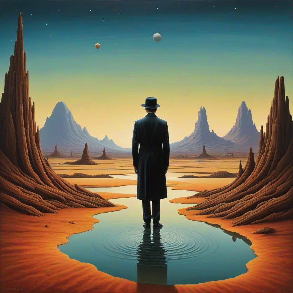 Surreal Landscape in Distorted Reality Style