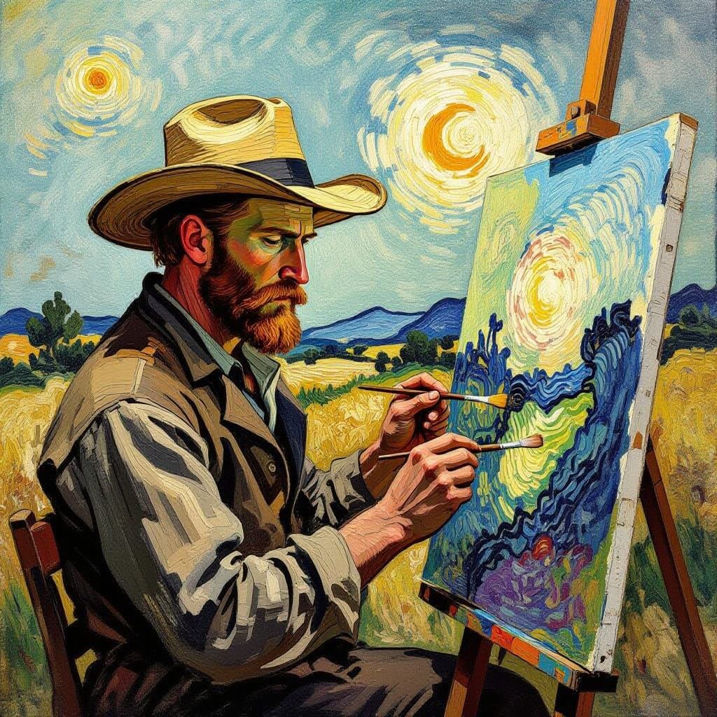 Van Gogh's Dreamlike Masterpiece in Impressionist Style