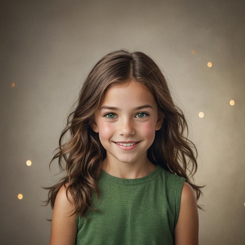 Smiling Girl Portrait with Professional Studio Lighting