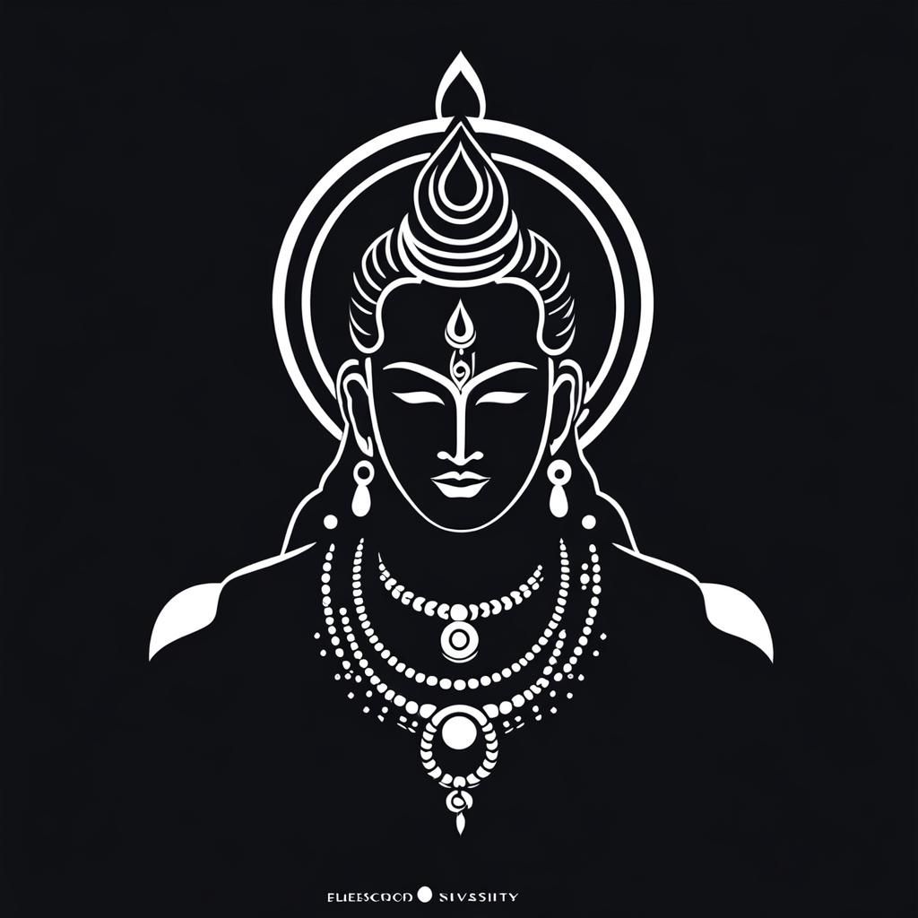 Minimalist Shiva Wallpaper on Black Theme