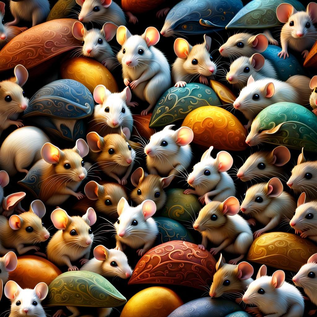 Surreal Mice Fairytale in Rich Colors