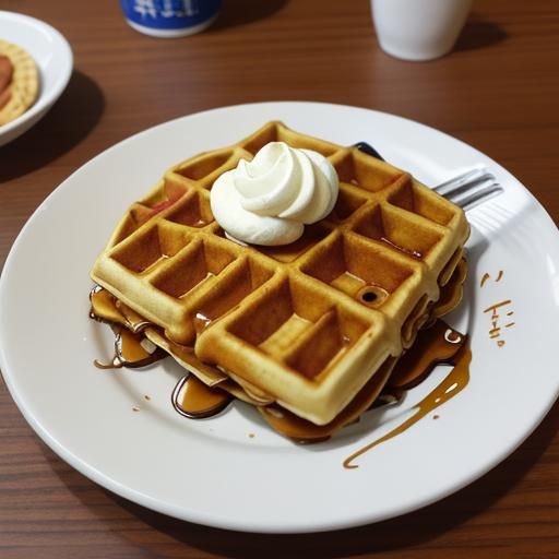 Anime Style Waffle Food Art
