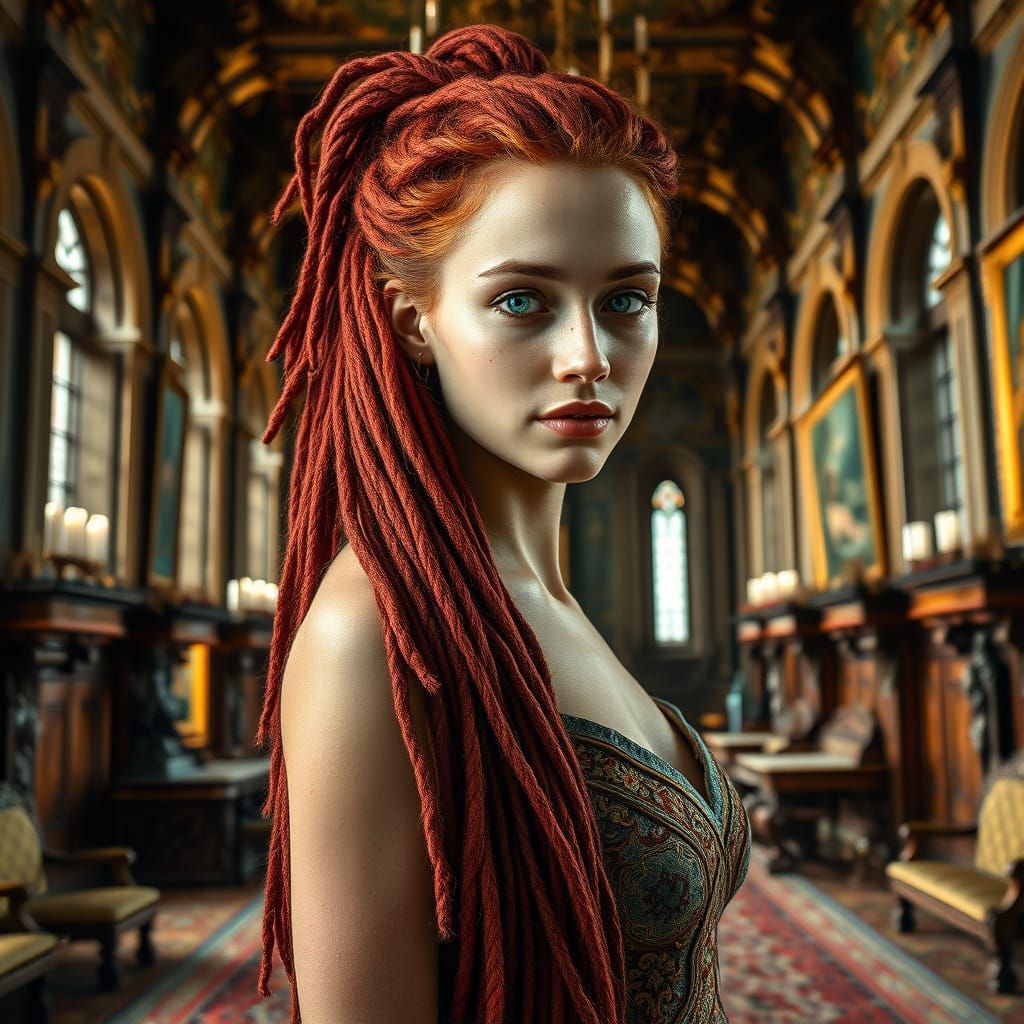 Regal Beauty in 17th Century Castle