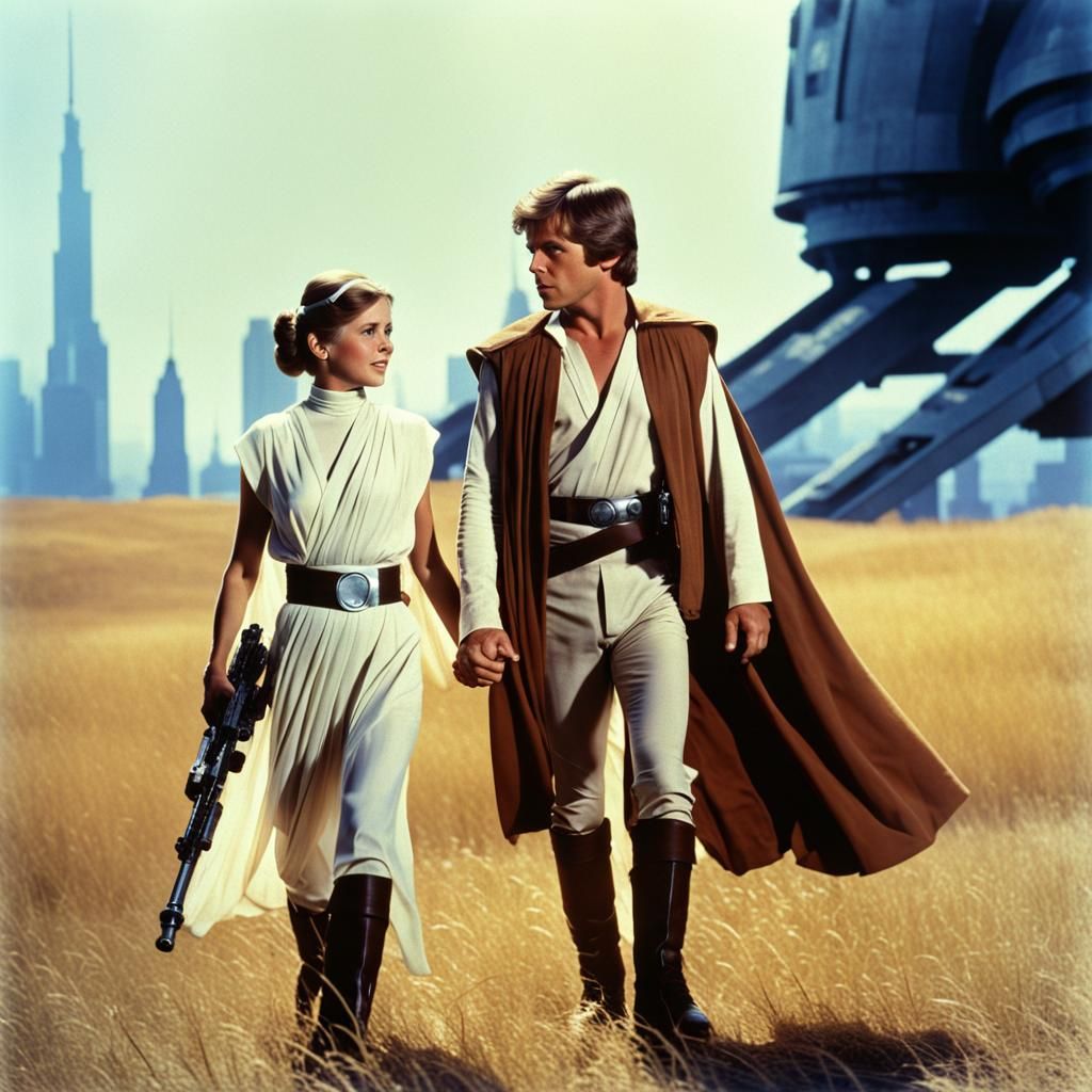 Luke and Leia take a walk in Alderaan