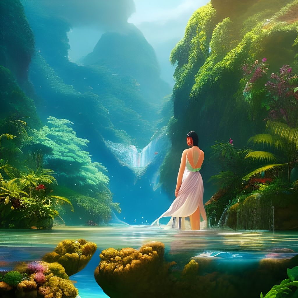 Te Fiti: Earth Goddess in Studio Ghibli Anime Style