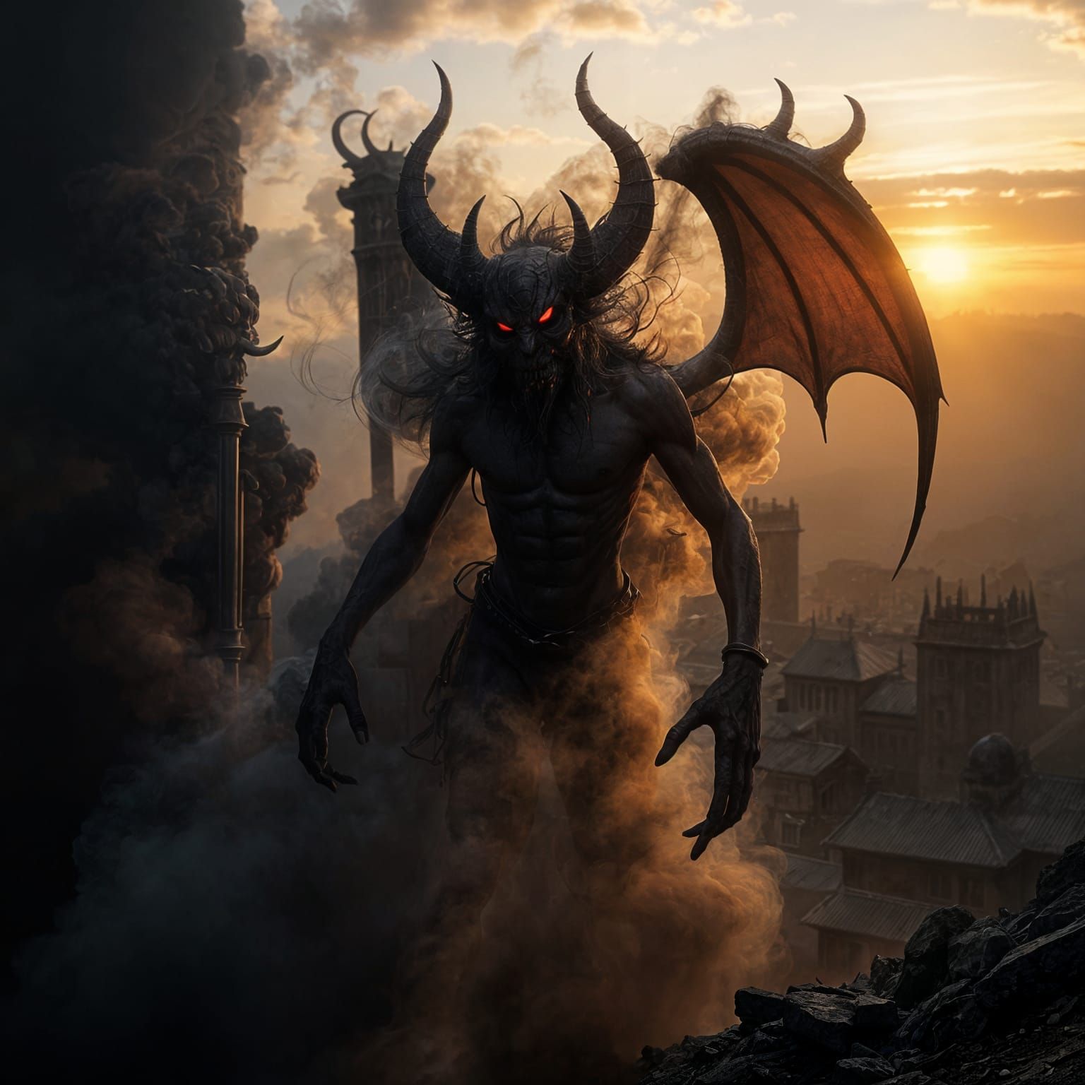 Smoldering Smoke Demon Concept Art