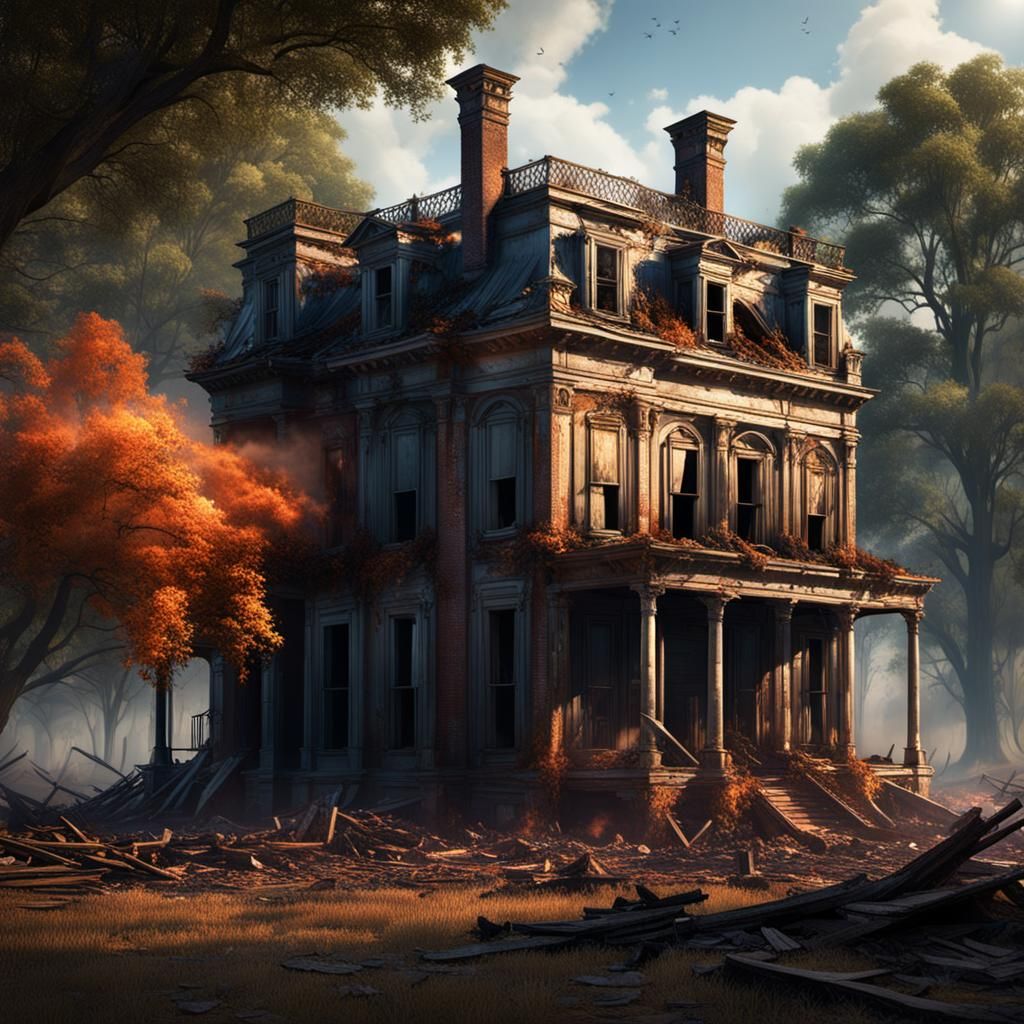 Post Civil War Southern Mansion Ruins