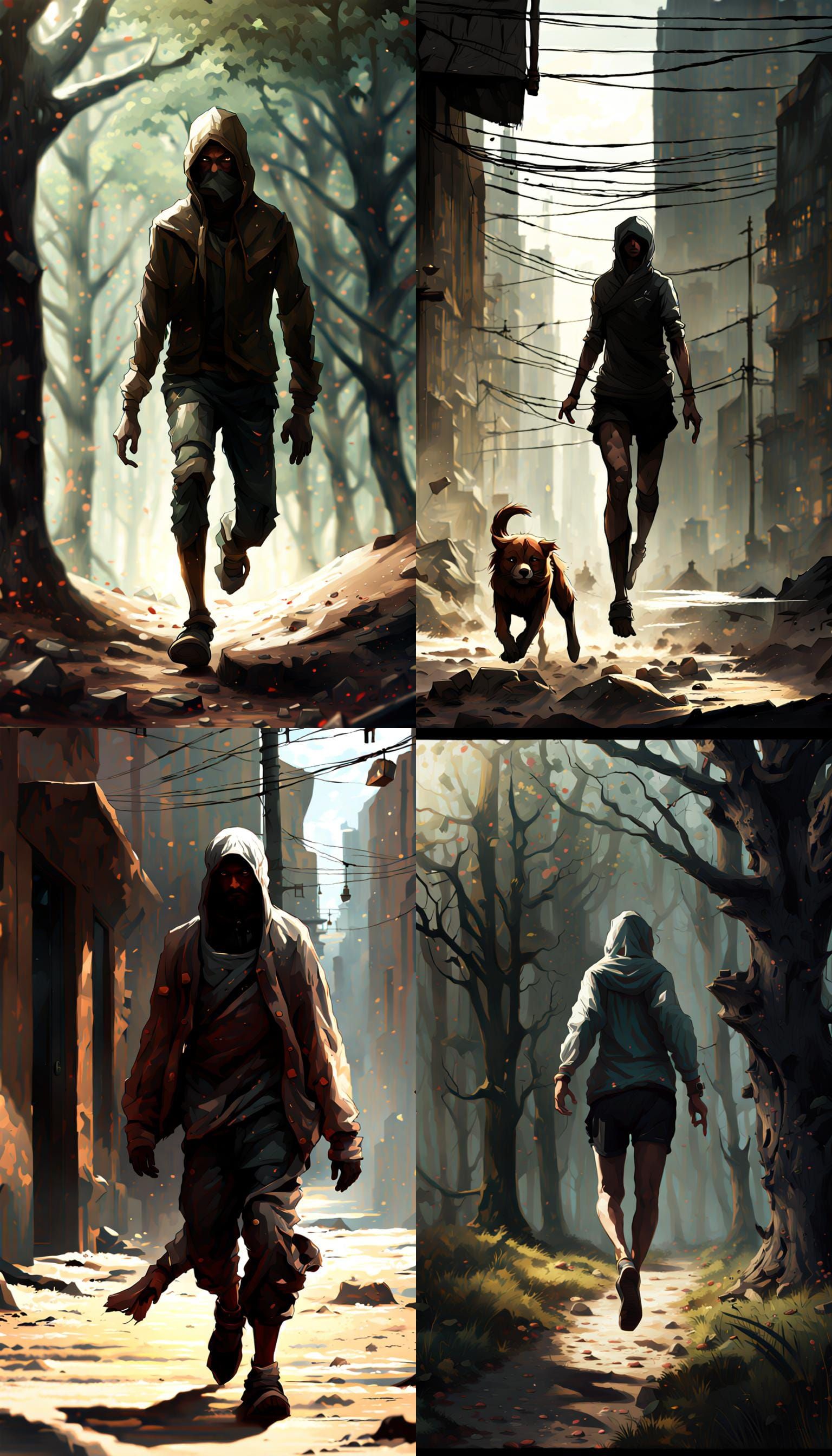 Evocative Concept Art of Flight and Seclusion