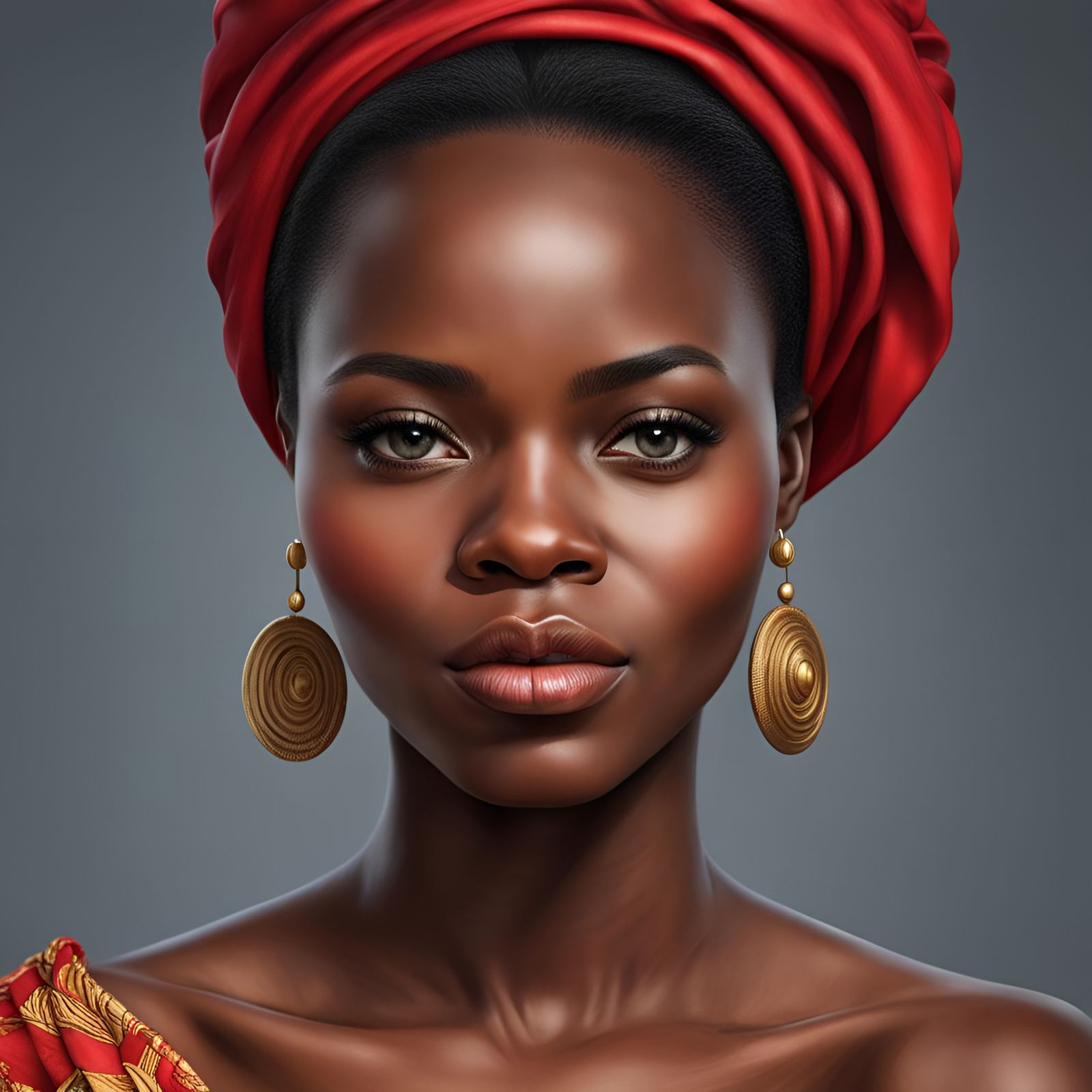Realistic Portrait of a Beautiful Angolan Woman