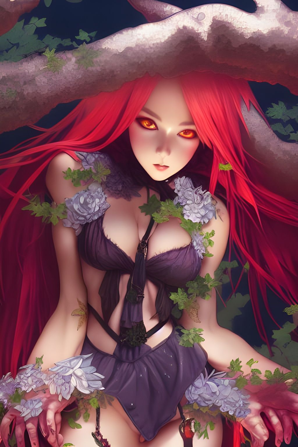 Anime Witch in Enchanted Forest Key Visual