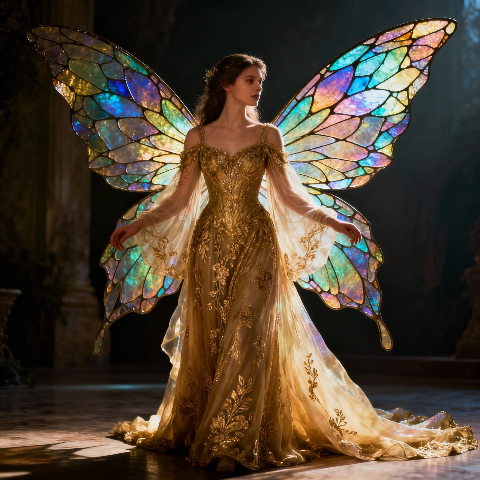 Ethereal Fairy with Iridescent Wings