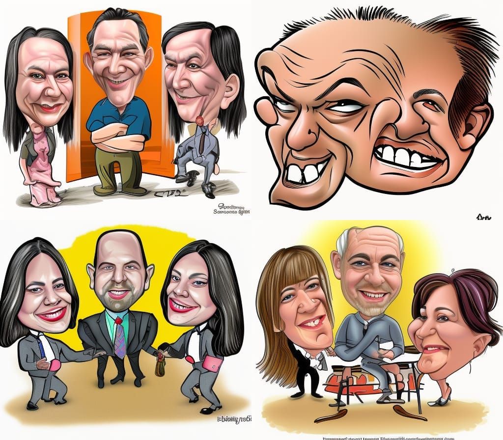 Simple AI Caricature Image